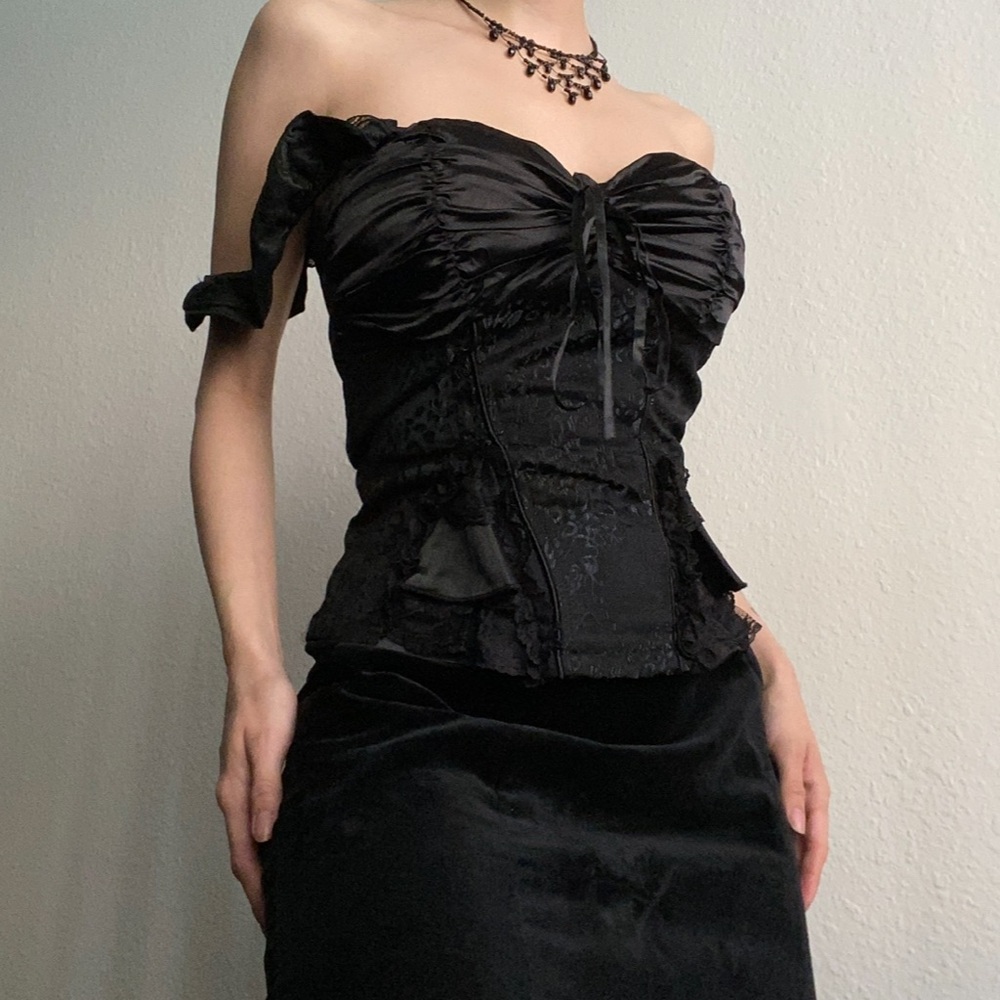 vintage 90s gothic bustier top